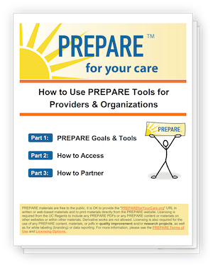 How to Use PREPARE Tools for Providers & Organizations