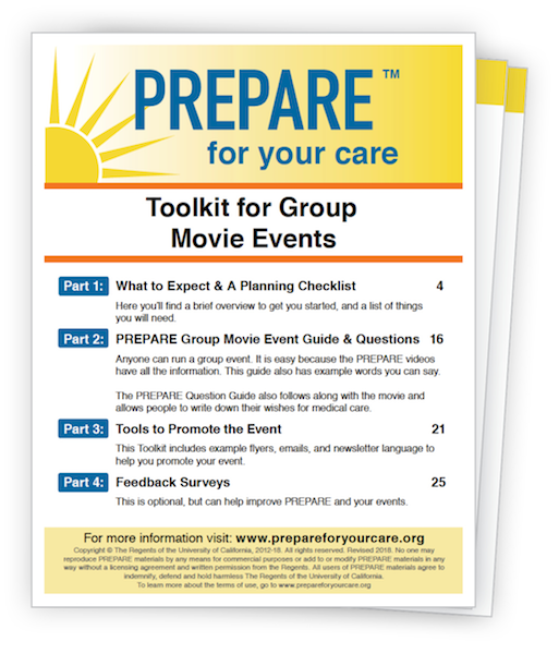 PREPARE Toolkit for Group Movie Events